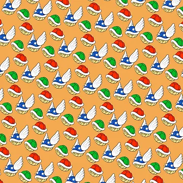 Artwork thumbnail, Shells Pattern (Orange) by maplefoot
