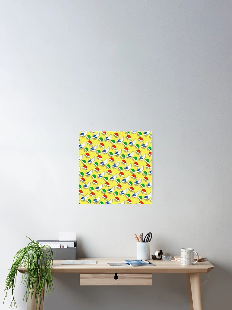Thumbnail 2 of 3, Poster, Shells Pattern (Yellow) designed and sold by maplefoot.