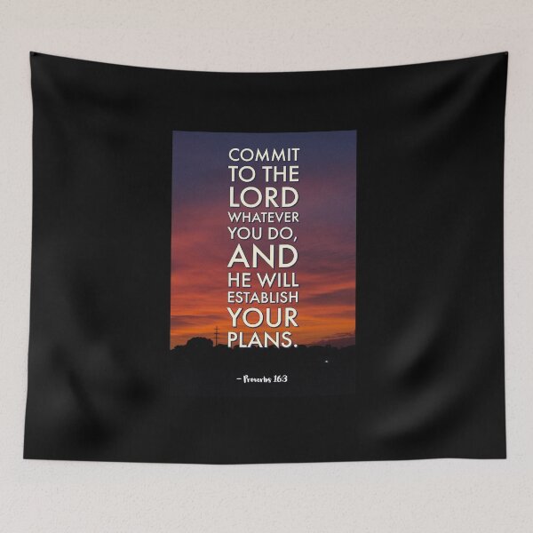 Item preview, Commit to the Lord whatever you do, and he will establish your plans. -Proverbs 16:3 designed and sold by matimtwrn.