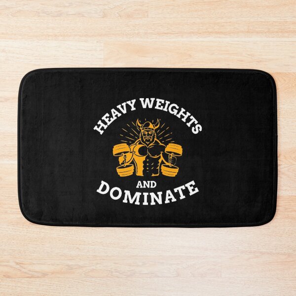 Item preview, Heavy Weights And Dominate - Funny Gym designed and sold by GymWearDepot.