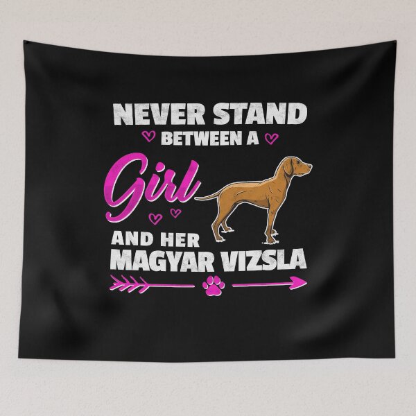 Item preview, Girl with Magyar Vizsla Pointing Dog saying designed and sold by madgrfx.