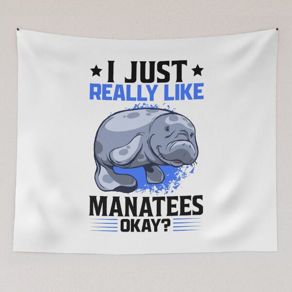 Item preview, I like manatee funny marine mammal saying designed and sold by madgrfx.