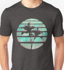 Vaporwave Palm Trees in the Sun - Blue Unisex T-Shirt