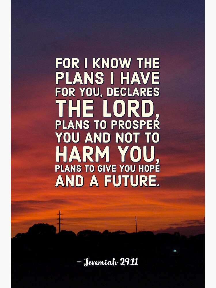 For I Know The Plans I Have For You Declares The Lord Plans To   Flat,750x,075,f Pad,750x1000,f8f8f8 