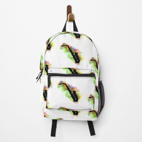 Item preview, Silhouette Saxophone with colorful watercolor background designed and sold by Sirichai Puangsuwan.