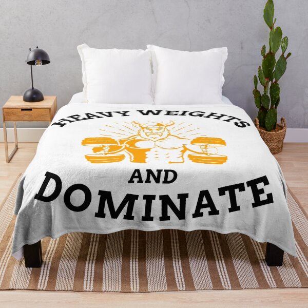 Item preview, Heavy Weights And Dominate Black - Funny Gym designed and sold by GymWearDepot.