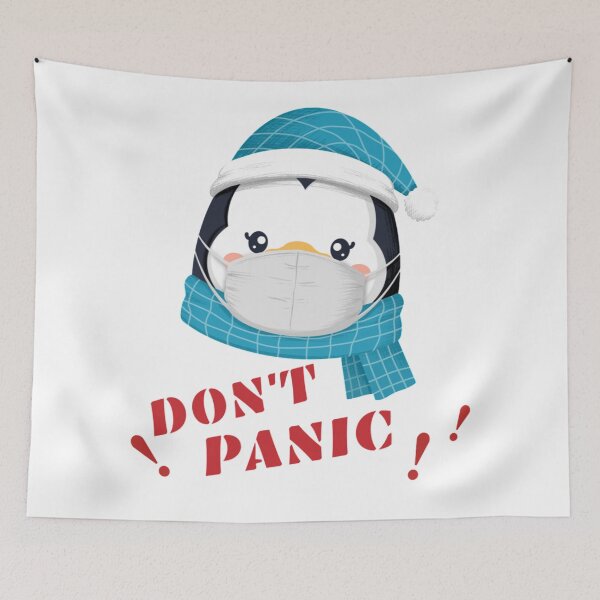 Item preview, Don't Panic Masked Penguin designed and sold by Rickann.