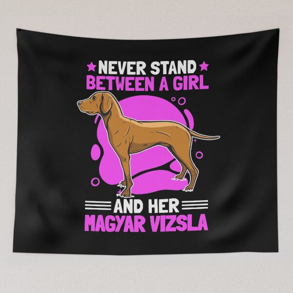 Item preview, Girl with Magyar Vizsla Pointing Dog saying designed and sold by madgrfx.
