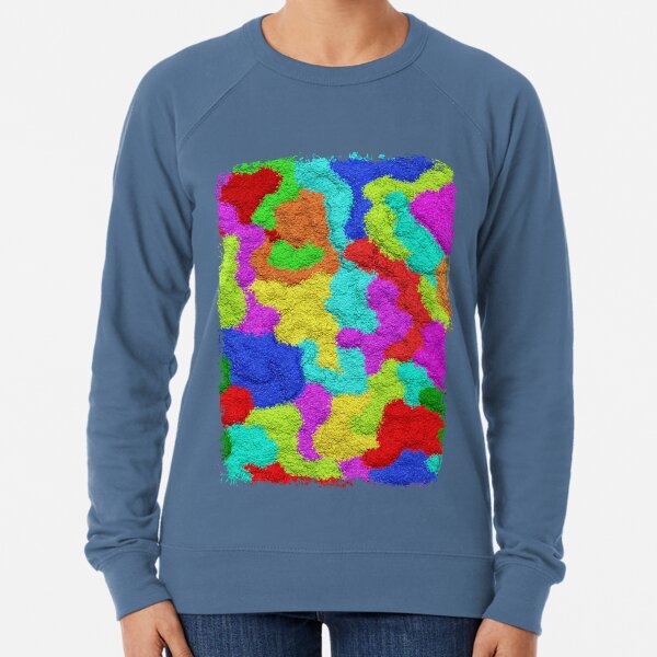 Psychedelic Glitter Pattern Lightweight Sweatshirt