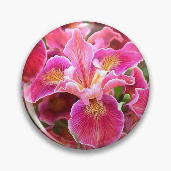 Item preview, Orangish Pink Late Spring Irises designed and sold by SeaChangeDesign.