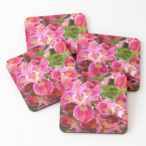 Item preview, Orangish Pink Late Spring Irises designed and sold by SeaChangeDesign.