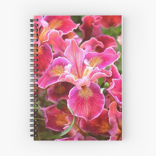 Item preview, Orangish Pink Late Spring Irises designed and sold by SeaChangeDesign.