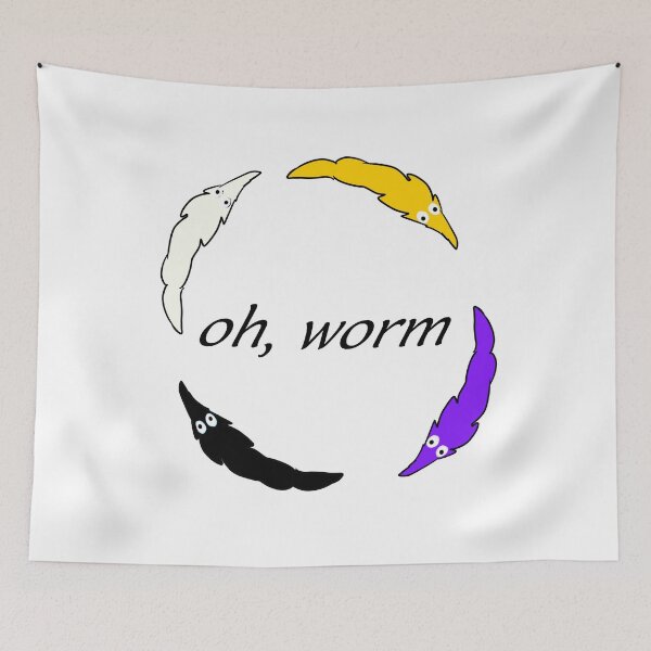 Item preview, "oh worm" (Nonbinary) designed and sold by Tuesday87.