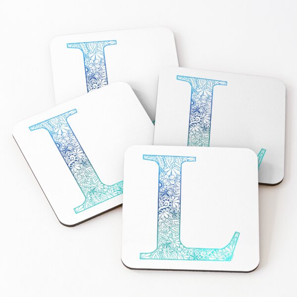 Item preview, Floral Letter Capital L Blue designed and sold by Shaseldine.