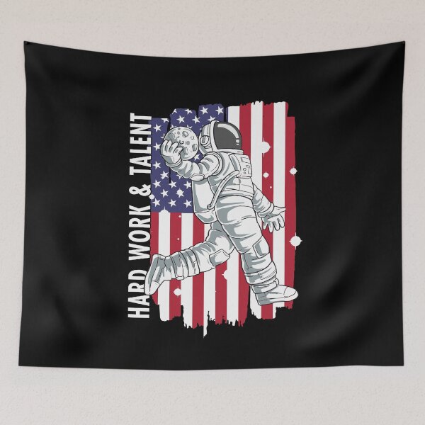 Item preview, Hard work and Talent Astronaut Slam Dunk designed and sold by FalkDania.