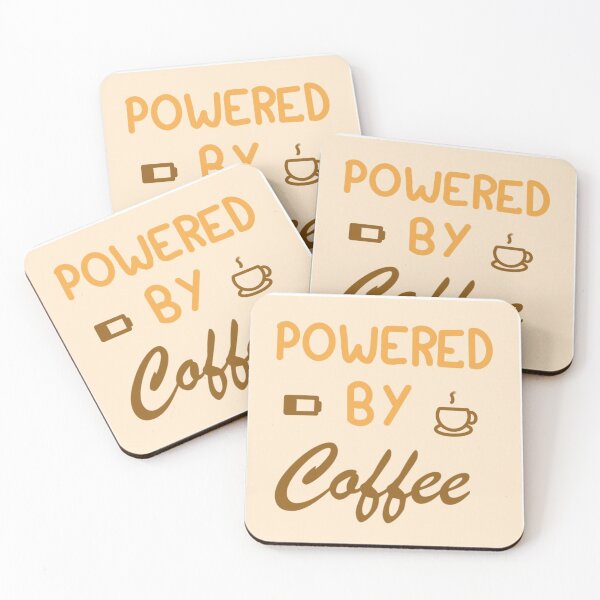 Item preview, Powered by coffee  designed and sold by FunPunStickers.