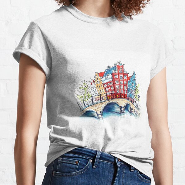 amsterdam canal brige Classic T-Shirt