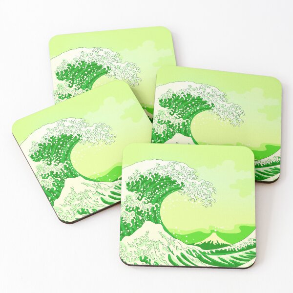 Item preview, Neon Green Great Wave designed and sold by XOOXOO.