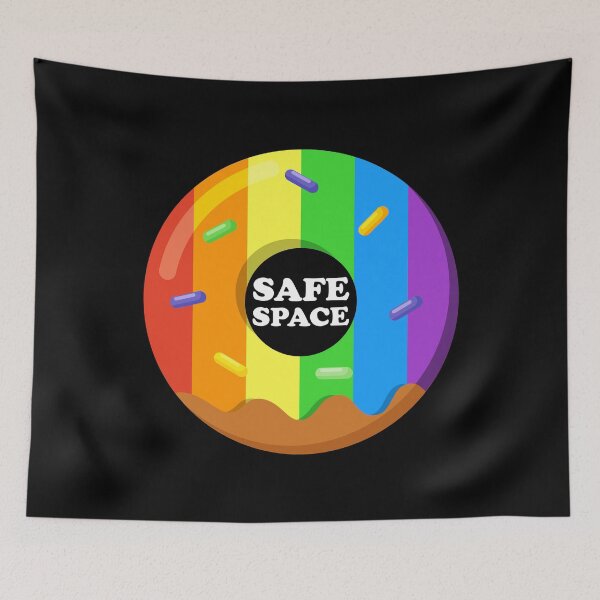 Item preview, Rainbow Doughnut LGBTQ Sign Safe Space Equality designed and sold by aronia.
