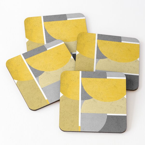 Item preview, Modern Yellow & Gray Geometric designed and sold by dreamprint.