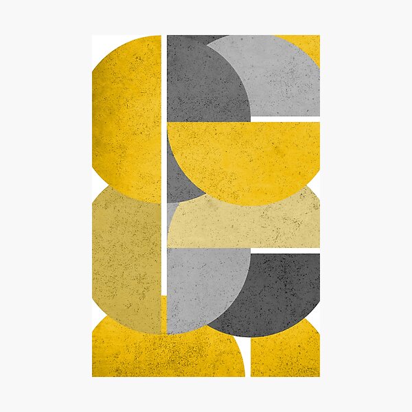 Item preview, Modern Yellow & Gray Geometric designed and sold by dreamprint.