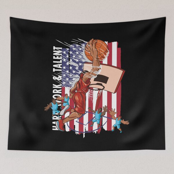 Item preview, Hard work and Talent Dunking Slam Dunk designed and sold by FalkDania.