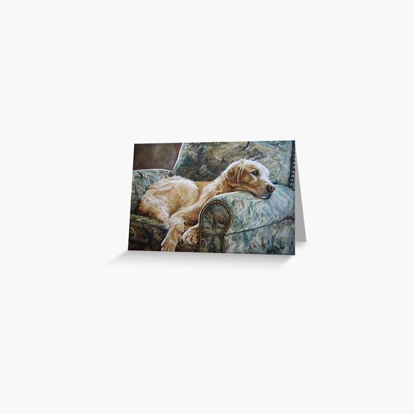 Item preview, Golden Retriever in Chair designed and sold by Anne Zoutsos.
