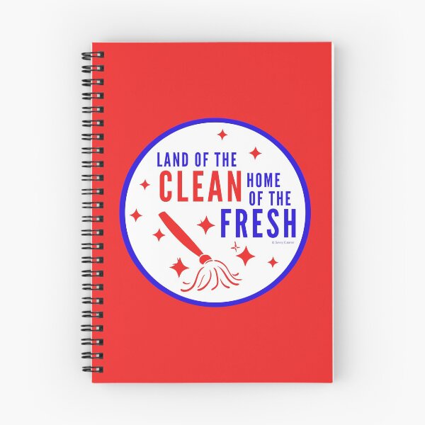 Item preview, Land of the Clean Home of the Fresh Patriotic 4th of July Cleaning Fun designed and sold by SavvyCleaner.