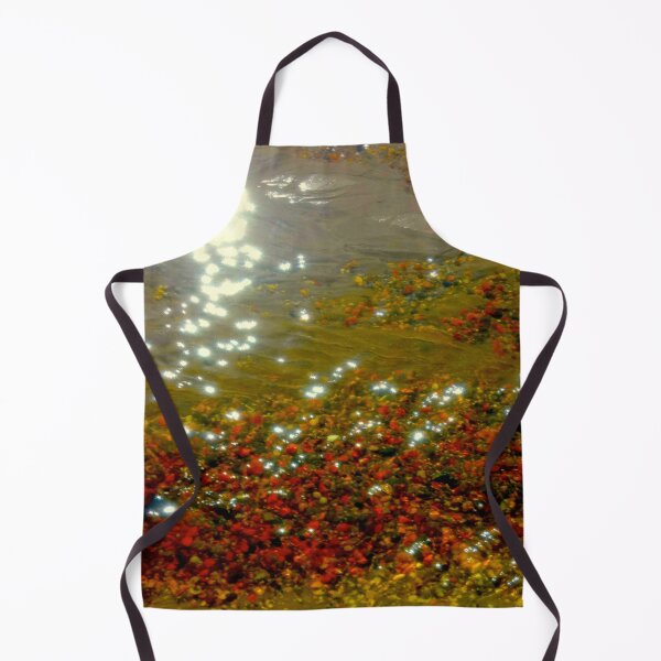 Item preview, Sunlight sparkle on water and vibrant red stones coastal memories designed and sold by glowvim.