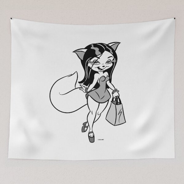 Item preview, Shopping Girl Retro 30s Cartoon Rubber Hose Style designed and sold by skullislandprod.