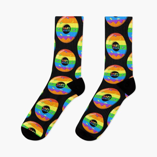 Item preview, Sprinkle Rainbow Donut LGBTQ Sign Safe Space designed and sold by aronia.