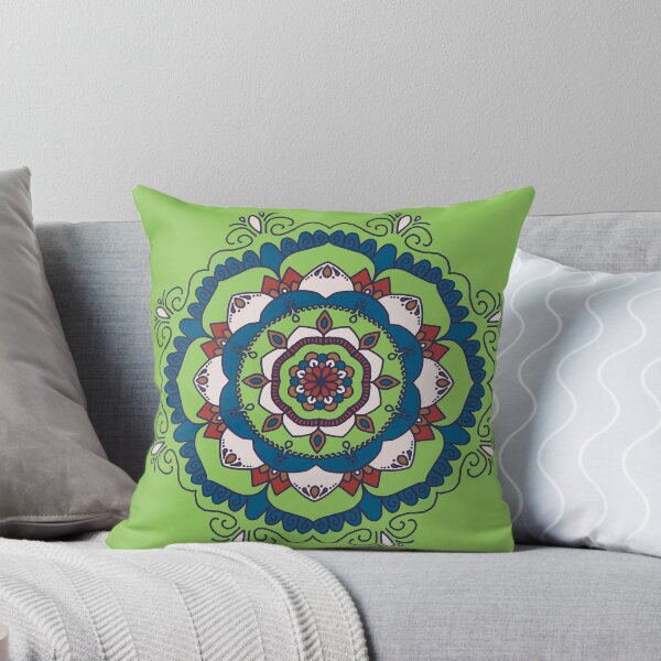 Item preview, Flower Mandala 1 [Red/Blue/Cream] designed and sold by Abigail Brown.