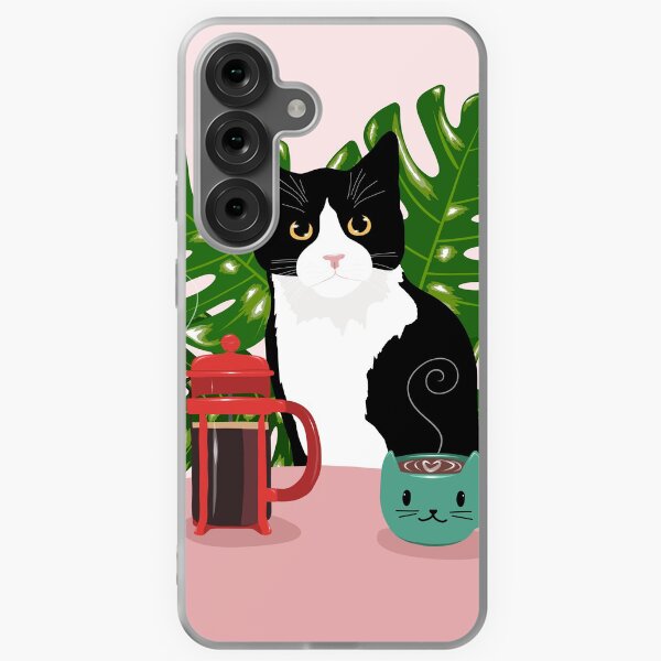 Item preview, Tuxie Cat and Coffee designed and sold by KilkennyCat Art.