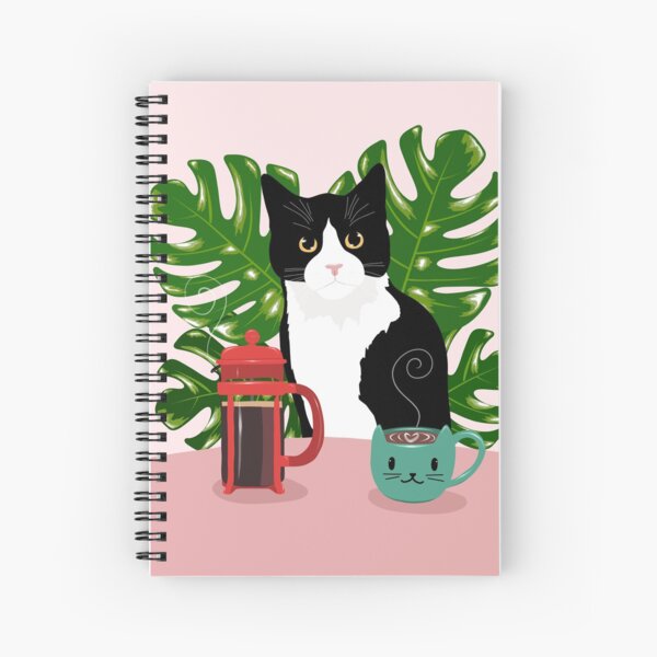 Dj Cat Spiral Notebook by Jayden Bromham - Pixels