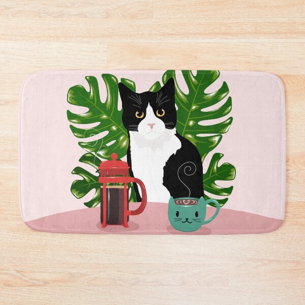 Item preview, Tuxie Cat and Coffee designed and sold by KilkennyCat Art.