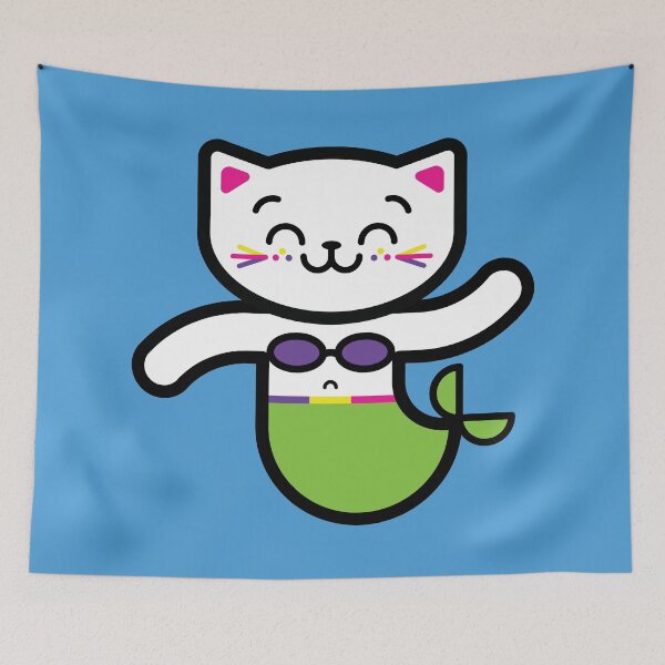 Item preview, Cute Mermaid Cat designed and sold by KittyCotton.