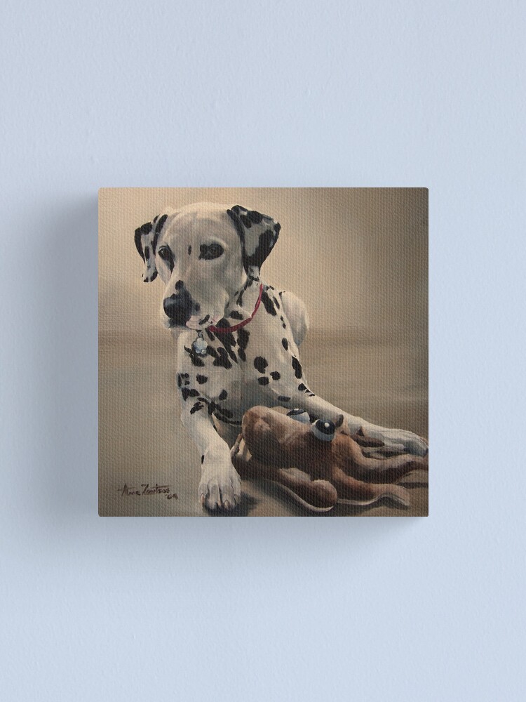 Alternate view of Hey!! Dalmatian and toy Canvas Print