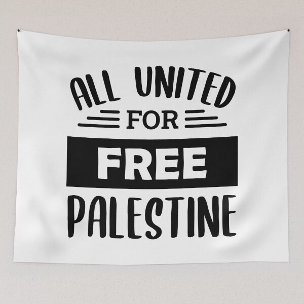 Item preview, All United For Free Palestine (White BG) designed and sold by ClaudiaGrosso.
