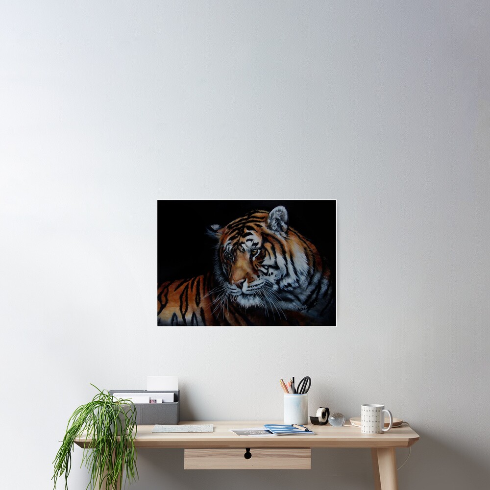 Burnt The Fire - tiger Poster