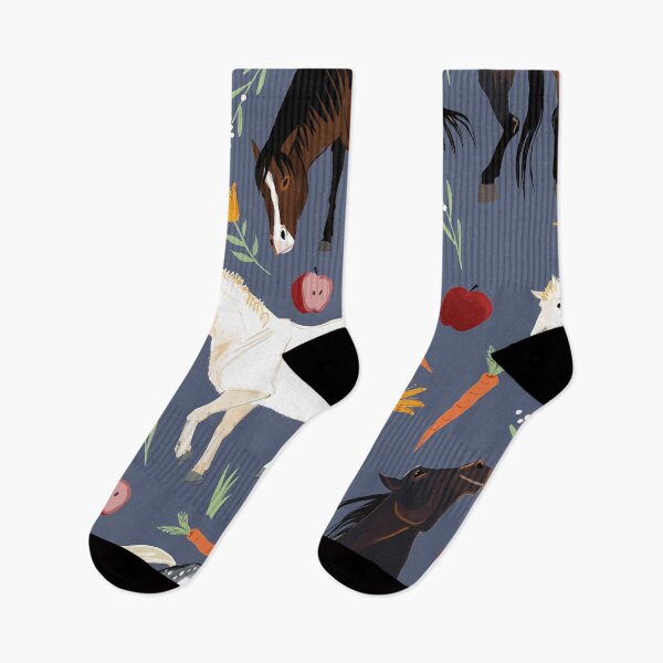 Item preview, Horse pattern in jeans blue designed and sold by EskTuulispaa.