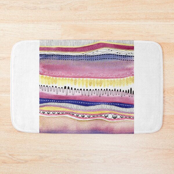 Item preview, Watercolor fineliner abstract purple gold designed and sold by sabine84.