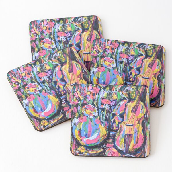 Item preview, Pop-Art Stilllife Expressionism Painting Colorful pink designed and sold by anartistry.