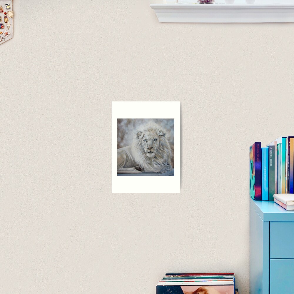 Beauty In The Beast White Lion  Art Print