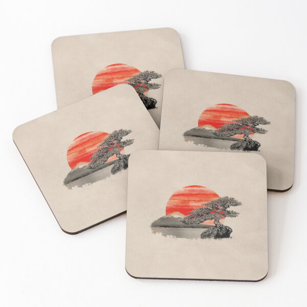 Item preview, Bonsai Pine Tree - Fuji Sunset designed and sold by k9printart.