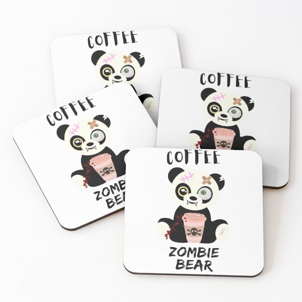 Item preview, Coffee Zombie Bear- scary bear with coffee graphic designed and sold by mayankg1100.