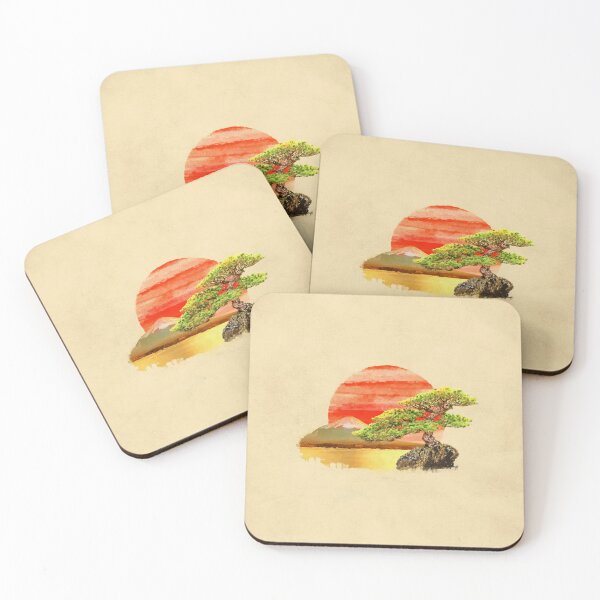 Item preview, Bonsai Pine Tree - Fuji Sunset in color designed and sold by k9printart.