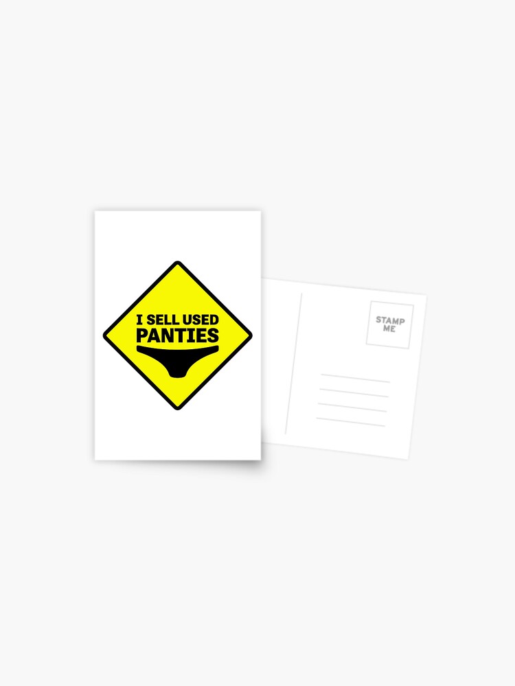 I Sell Used Panties Dirty Joke Bumper Sticker Postcard for Sale