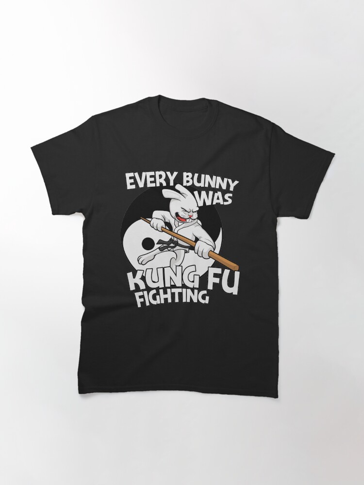 Thumbnail 3 of 7, Classic T-Shirt, Ninja Bunny Fighting Kung Fu designed and sold by Macspayne.