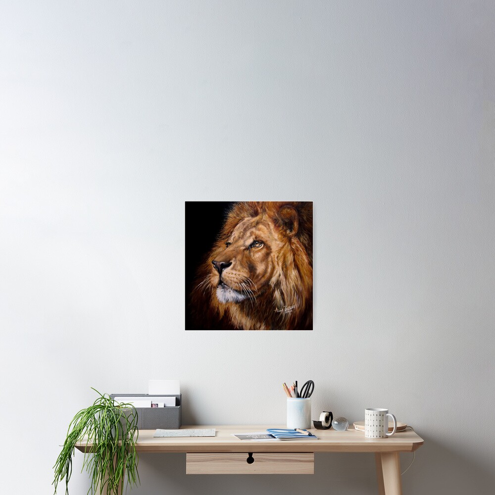HRH - His Royal Highness Male Lion Poster