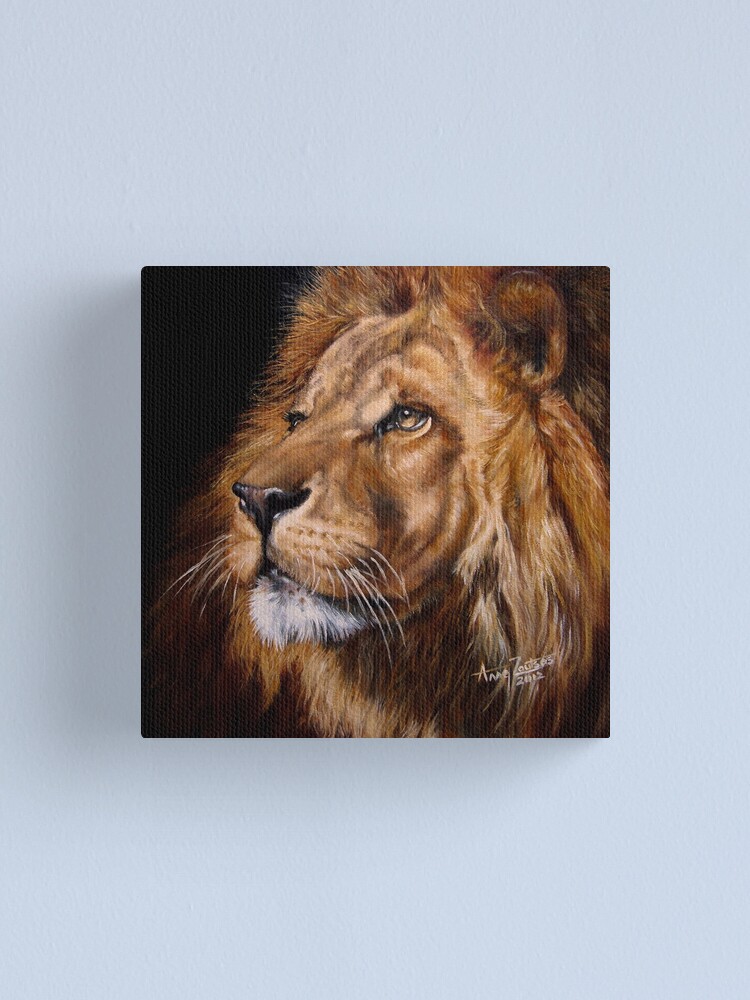 Alternate view of HRH - His Royal Highness Male Lion Canvas Print